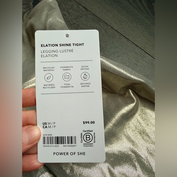 Athleta Elation Shine Tight Size Medium - Picture 7 of 8